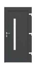 Haustür Kunststoff Premium F047 RAL 7016-RAL 7016 Frontansicht innen