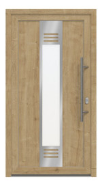 Haustür Kunststoff Premium F052 Polish Pine-Polish Pine Frontansicht außen