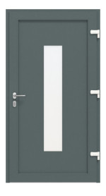 Haustür Kunststoff Premium F052 Quarz Grau-Quarz Grau Frontansicht innen