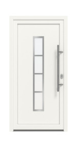 Haustür Kunststoff Premium F053 RAL 9016-RAL 9016 Frontansicht außen