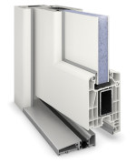 Haustür Kunststoff Premium F053 RAL 9016-RAL 9016 Detail Querschnitt