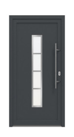 Haustür Kunststoff Premium F053 RAL 7016-RAL 9016 Frontansicht außen