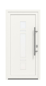Haustür Kunststoff Premium F057 RAL 9016-RAL 9016 Frontansicht außen