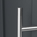 Haustür Kunststoff Premium T001 Anthrazit Struktur-Anthrazit Struktur Detail Drücker