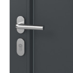 Haustür Kunststoff Premium T001 Anthrazit Struktur-Anthrazit Struktur Detail Oberfläche