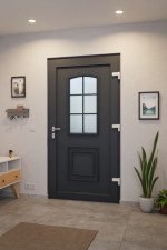 Haustür Kunststoff Premium T002 Anthrazit Struktur-Anthrazit Struktur Stilwelt innen