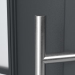 Haustür Kunststoff Premium T002 Anthrazit Struktur-Anthrazit Struktur Detail Drücker