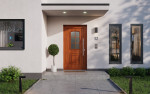 Haustür Kunststoff Premium T002 Golden Oak-RAL 9016 Stilwelt main