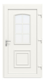 Haustür Kunststoff Premium T002 RAL 7016-RAL 9016 Frontansicht innen