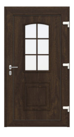 Haustür Kunststoff Premium T002 Brown Oak-Brown Oak Frontansicht innen