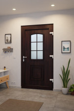Haustür Kunststoff Premium T002 Mahagoni-Mahagoni Stilwelt innen