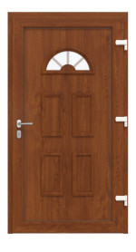 Haustür Kunststoff Premium T004 Golden Oak-Golden Oak Frontansicht innen