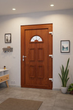 Haustür Kunststoff Premium T004 Golden Oak-Golden Oak Stilwelt innen