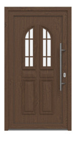 Haustür Kunststoff Premium T009 Sherwood-RAL 9016 Frontansicht außen