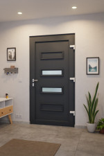 Haustür Kunststoff Premium T010 RAL 7016-RAL 7016 Stilwelt innen