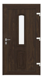 Haustür Kunststoff Premium T013 Brown Oak-Brown Oak Frontansicht innen