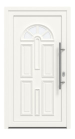 Haustür Kunststoff Premium T015 RAL 9016-RAL 9016 Frontansicht außen
