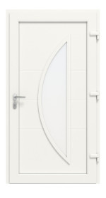 Haustür Kunststoff Premium T018 RAL 9016-RAL 9016 Frontansicht innen