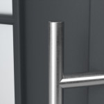 Haustür Kunststoff Premium T029 Anthrazit Struktur-Anthrazit Struktur Detail Drücker