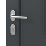Haustür Kunststoff Premium T029 Anthrazit Struktur-Anthrazit Struktur Detail Oberfläche