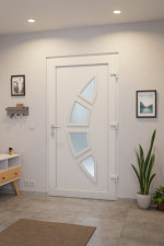 Haustür Kunststoff Premium T034 RAL 9016-RAL 9016 Stilwelt innen