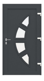 Haustür Kunststoff Premium T034 RAL 7016-RAL 7016 Frontansicht innen
