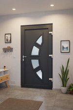 Haustür Kunststoff Premium T034 RAL 7016-RAL 7016 Stilwelt innen