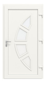 Haustür Kunststoff Premium T035 Golden Oak-RAL 9016 Frontansicht innen