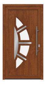 Haustür Kunststoff Premium T035 Golden Oak-Golden Oak Frontansicht außen
