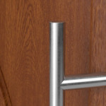 Haustür Kunststoff Premium T035 Golden Oak-Golden Oak Detail Drücker