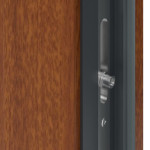 Haustür Kunststoff Premium T035 Golden Oak-Golden Oak Detail Schließer
