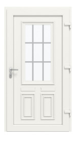 Haustür Kunststoff Premium T036 RAL 7016-RAL 9016 Frontansicht innen