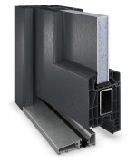 Haustür Kunststoff Premium T036 RAL 7016-RAL 7016 Detail Querschnitt
