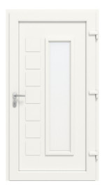 Haustür Kunststoff Premium T042 RAL 9016-RAL 9016 Frontansicht innen