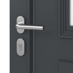 Haustür Kunststoff Premium T043 Anthrazit Struktur-Anthrazit Struktur Detail Oberfläche