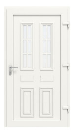 Haustür Kunststoff Premium T043 RAL 9005-RAL 9016 Frontansicht innen