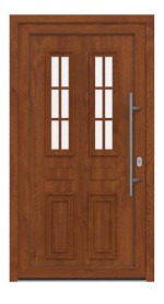 Haustür Kunststoff Premium T043 Golden Oak-Golden Oak Frontansicht außen