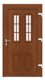 Haustür Kunststoff Premium T043 Golden Oak-Golden Oak Frontansicht innen