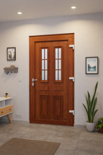 Haustür Kunststoff Premium T043 Golden Oak-Golden Oak Stilwelt innen