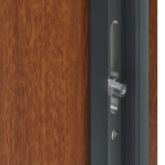 Haustür Kunststoff Premium T043 Golden Oak-Golden Oak Detail Schließer