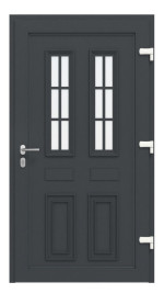 Haustür Kunststoff Premium T043 RAL 7016-RAL 7016 Frontansicht innen