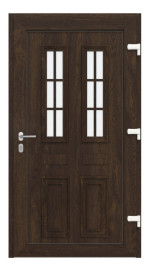 Haustür Kunststoff Premium T043 Brown Oak-Brown Oak Frontansicht innen
