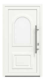 Haustür Kunststoff Premium T045 RAL 9016-RAL 9016 Frontansicht außen