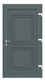 Haustür Kunststoff Premium T046 Quarz Grau-Quarz Grau Frontansicht innen
