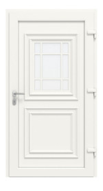 Haustür Kunststoff Premium T047 Quarz Grau-RAL 9016 Frontansicht innen