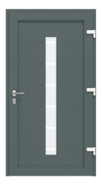Haustür Kunststoff Premium T048 Quarz Grau-Quarz Grau Frontansicht innen