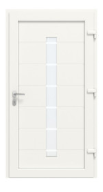 Haustür Kunststoff Premium T048 Mahagoni-RAL 9016 Frontansicht innen