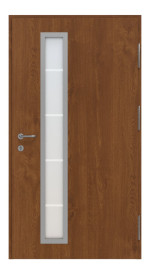 Interio Energiespar-Haustür Stahl-Alu Motiv B06 Golden Oak-Golden Oak Frontansicht innen