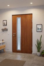 Interio Energiespar-Haustür Stahl-Alu Motiv B06 Golden Oak-Golden Oak Stilwelt innen