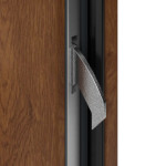Interio Energiespar-Haustür Stahl-Alu Motiv B06 Golden Oak-Golden Oak Detail Schließer